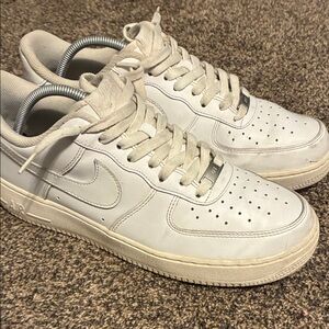 White Sneakers with Perforated Design